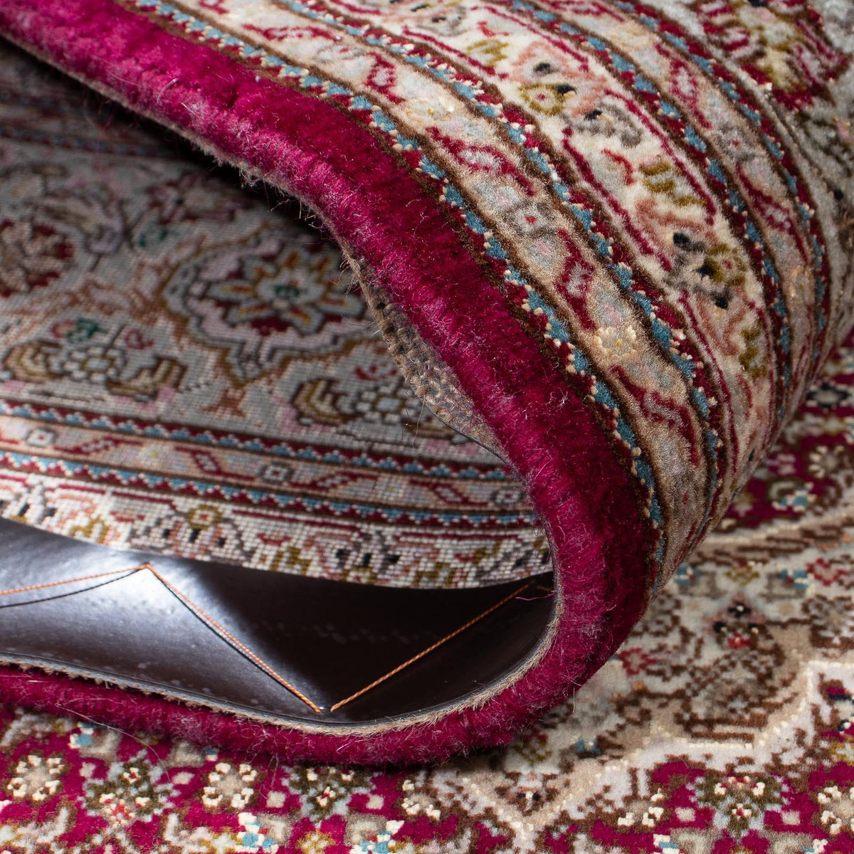 Dywan perski - Tabriz - 209 x 153 cm - ciemna czerwień