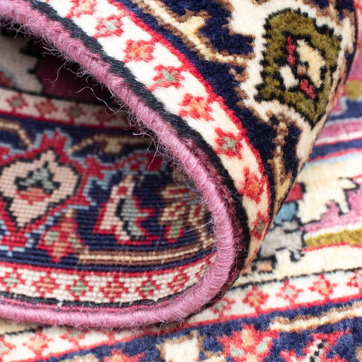 Dywan perski - Tabriz - 84 x 60 cm - ciemnoniebieski