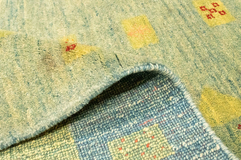 Dywan Gabbeh - perski - 218 x 175 cm - jasnozielony