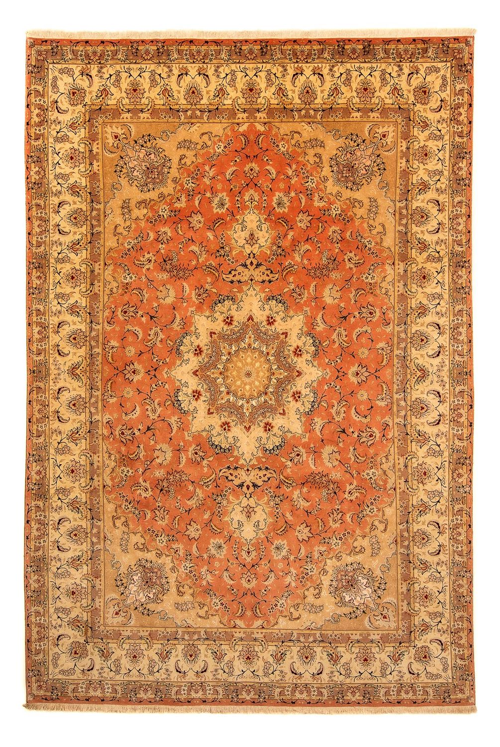 Dywan perski - Tabriz - Królewski - 353 x 246 cm - rdza