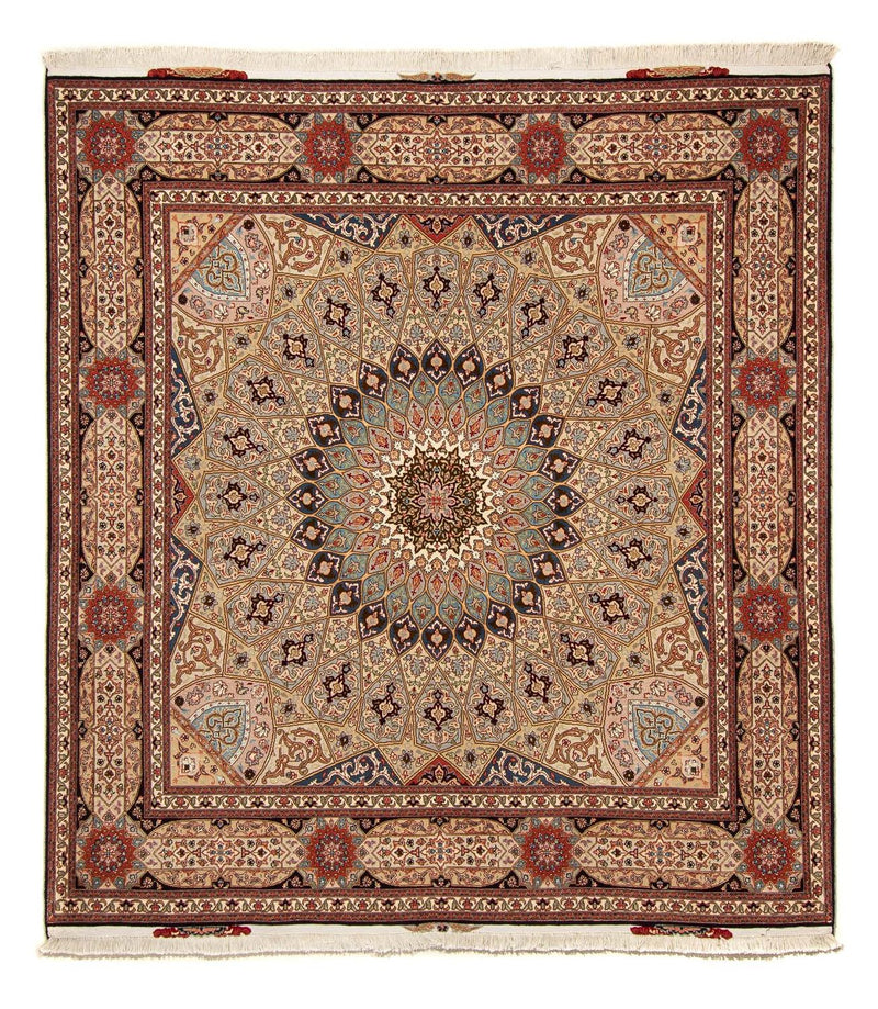 Dywan perski - Tabriz - Królewski kwadratowy  - 206 x 204 cm - wielokolorowy