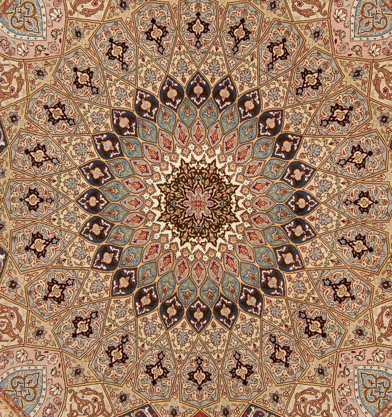 Dywan perski - Tabriz - Królewski kwadratowy  - 206 x 204 cm - wielokolorowy