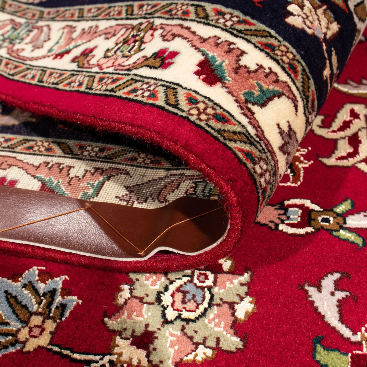 Dywan perski - Tabriz - Królewski kwadratowy  - 254 x 254 cm - czerwony