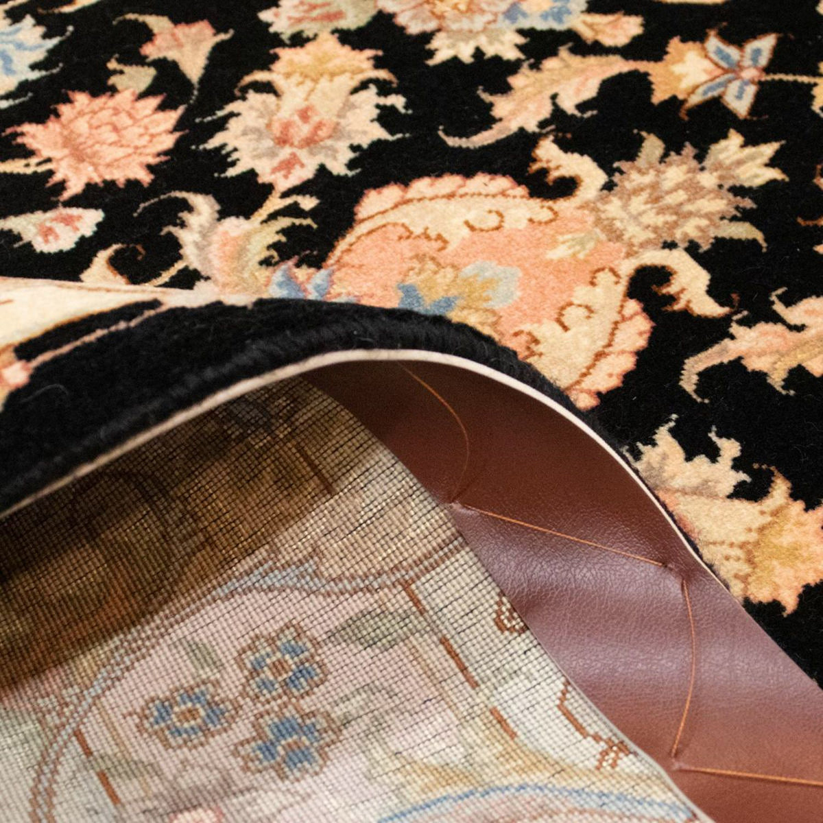 Dywan perski - Tabriz - Królewski - 158 x 100 cm - czarny