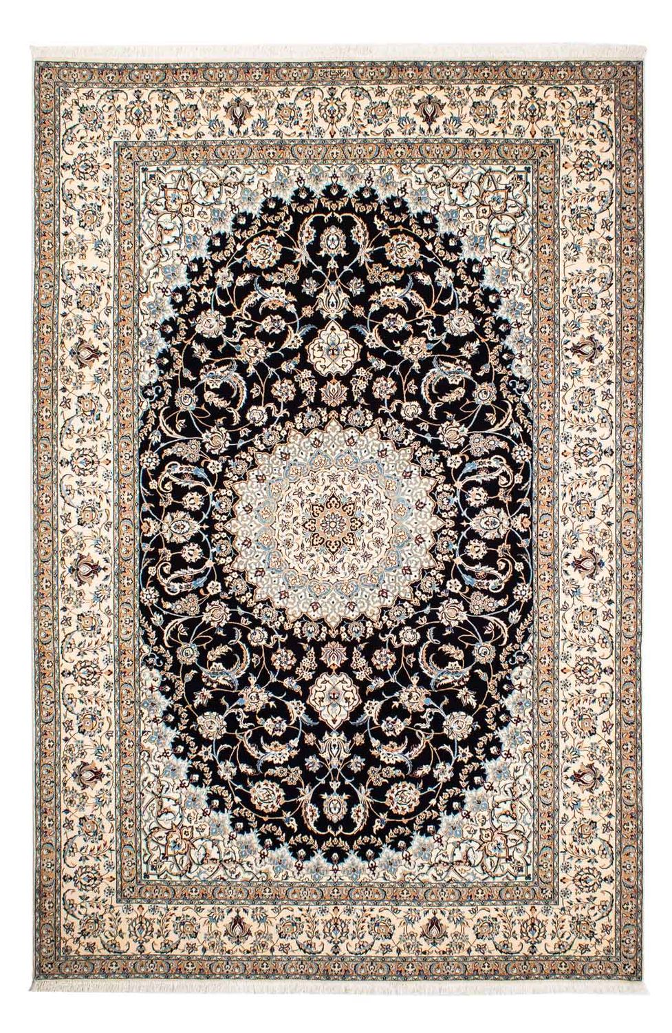 Dywan perski - Nain - Premium - 250 x 170 cm - ciemnoniebieski