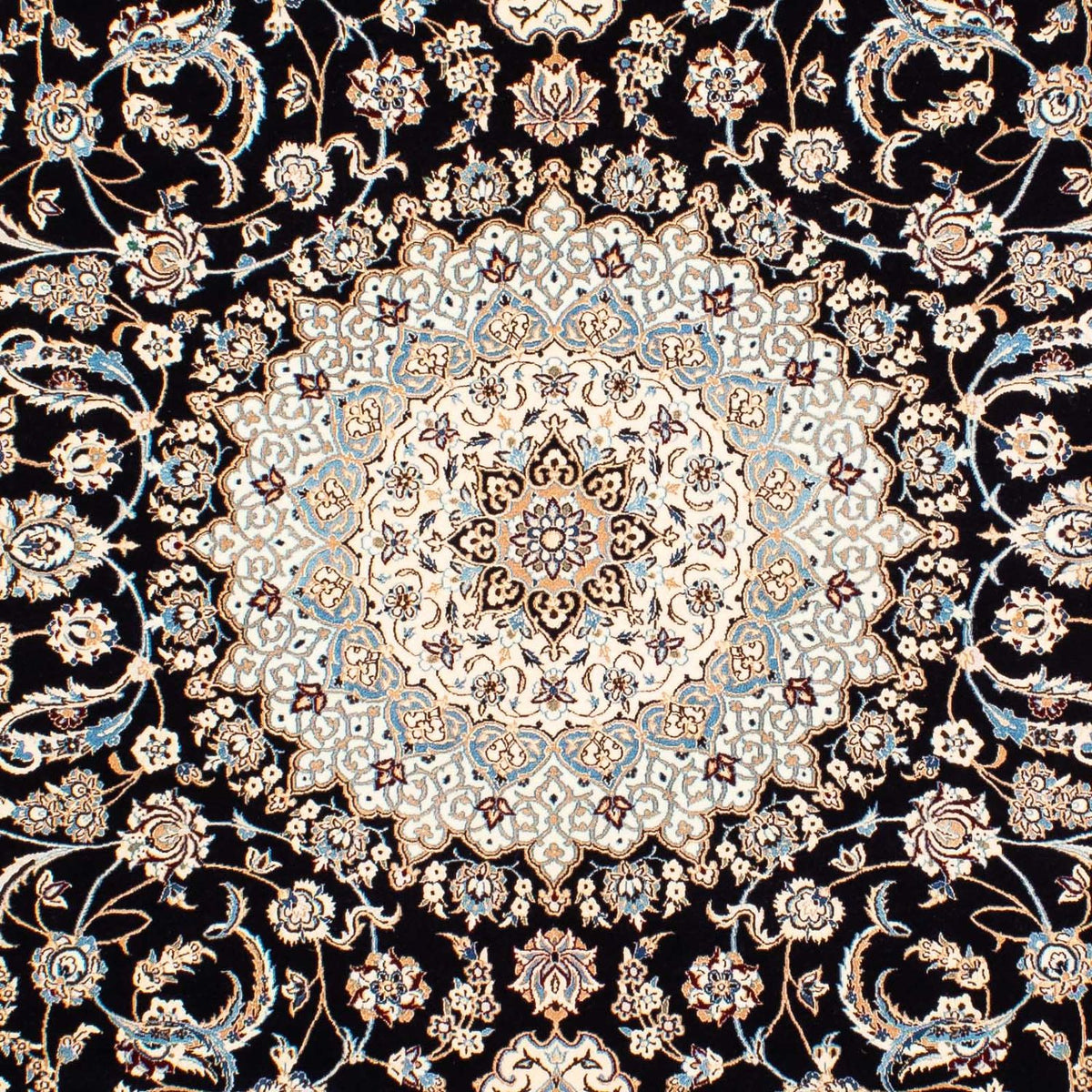 Dywan perski - Nain - Premium - 250 x 170 cm - ciemnoniebieski