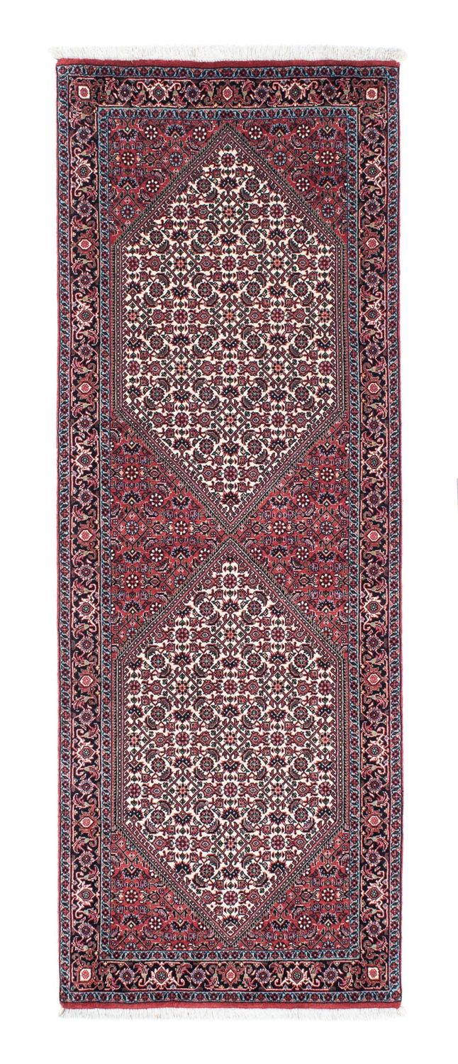 Biegacz Dywan perski - Bijar - 205 x 73 cm - czerwony