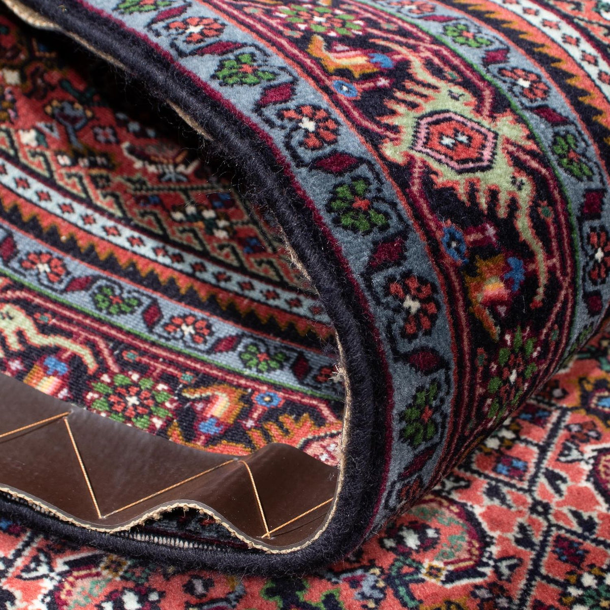 Biegacz Dywan perski - Bijar - 248 x 74 cm - niebieski