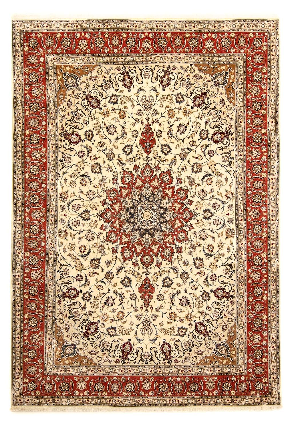 Dywan perski - Tabriz - Królewski - 349 x 252 cm - beżowy