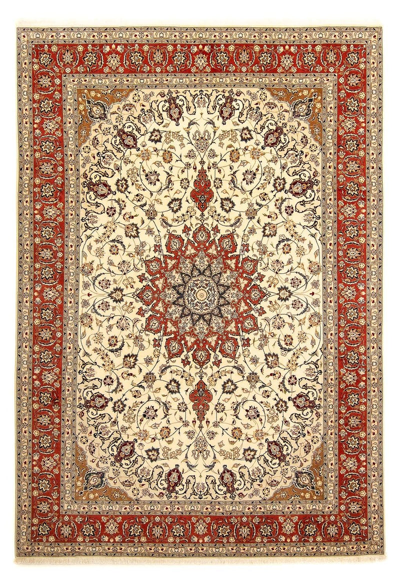 Dywan perski - Tabriz - Królewski - 349 x 252 cm - beżowy