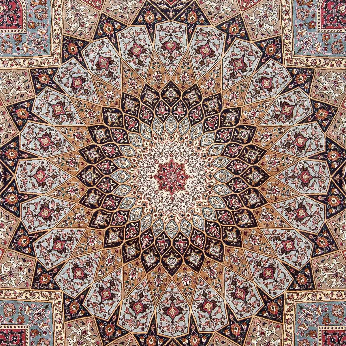 Dywan perski - Tabriz - Królewski - 303 x 254 cm - wielokolorowy