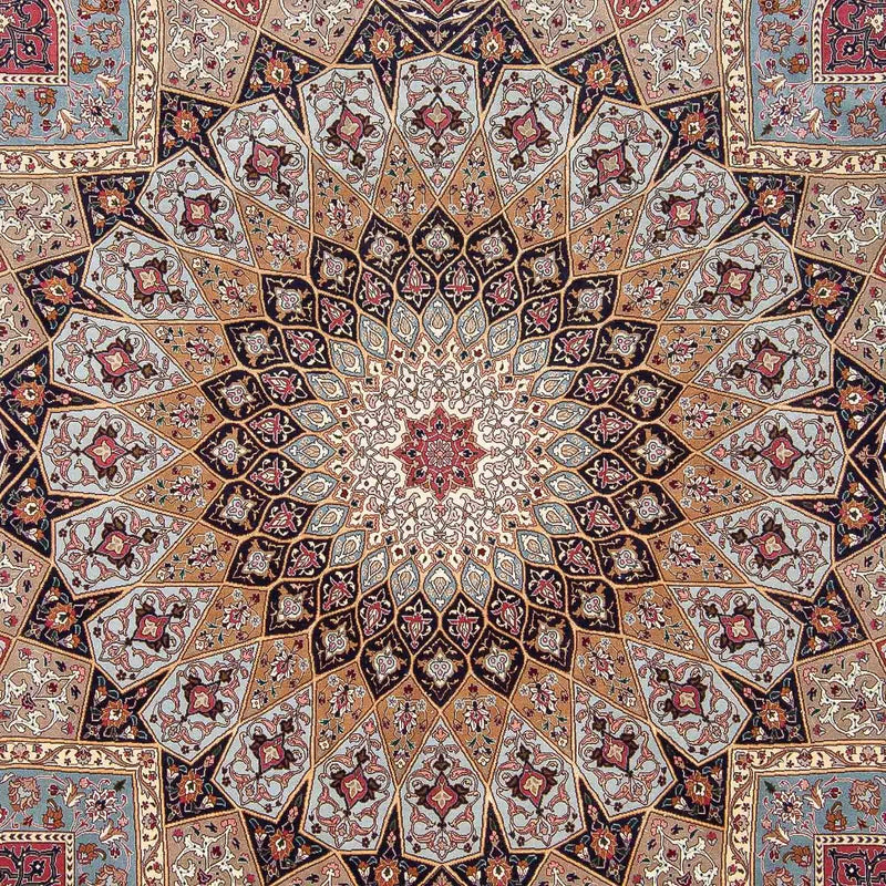 Dywan perski - Tabriz - Królewski - 303 x 254 cm - wielokolorowy
