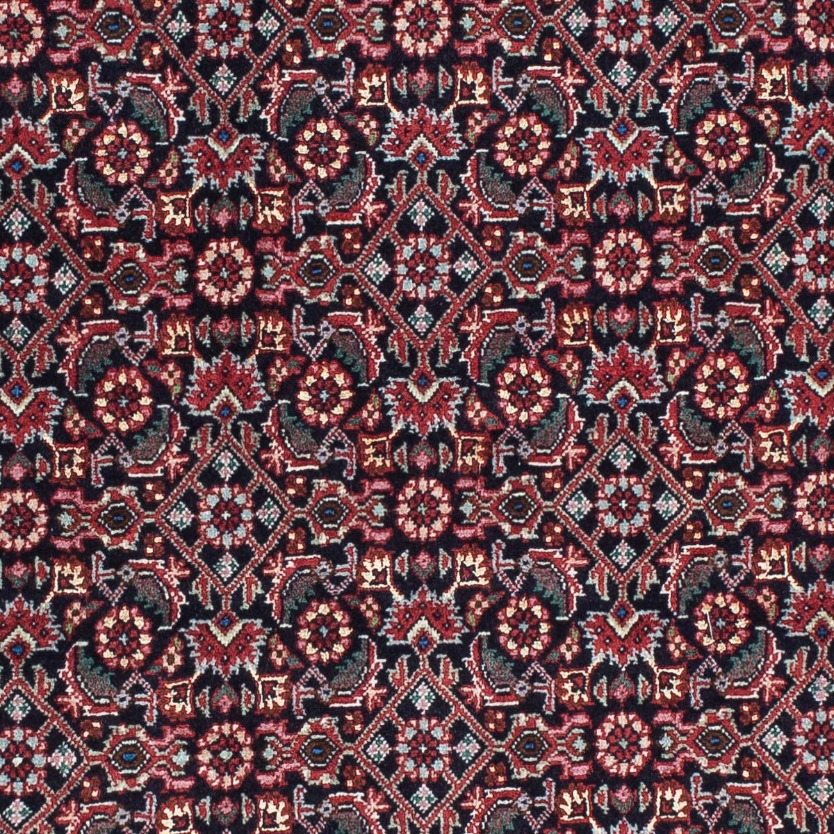 Biegacz Dywan perski - Bijar - 196 x 74 cm - ciemnoniebieski