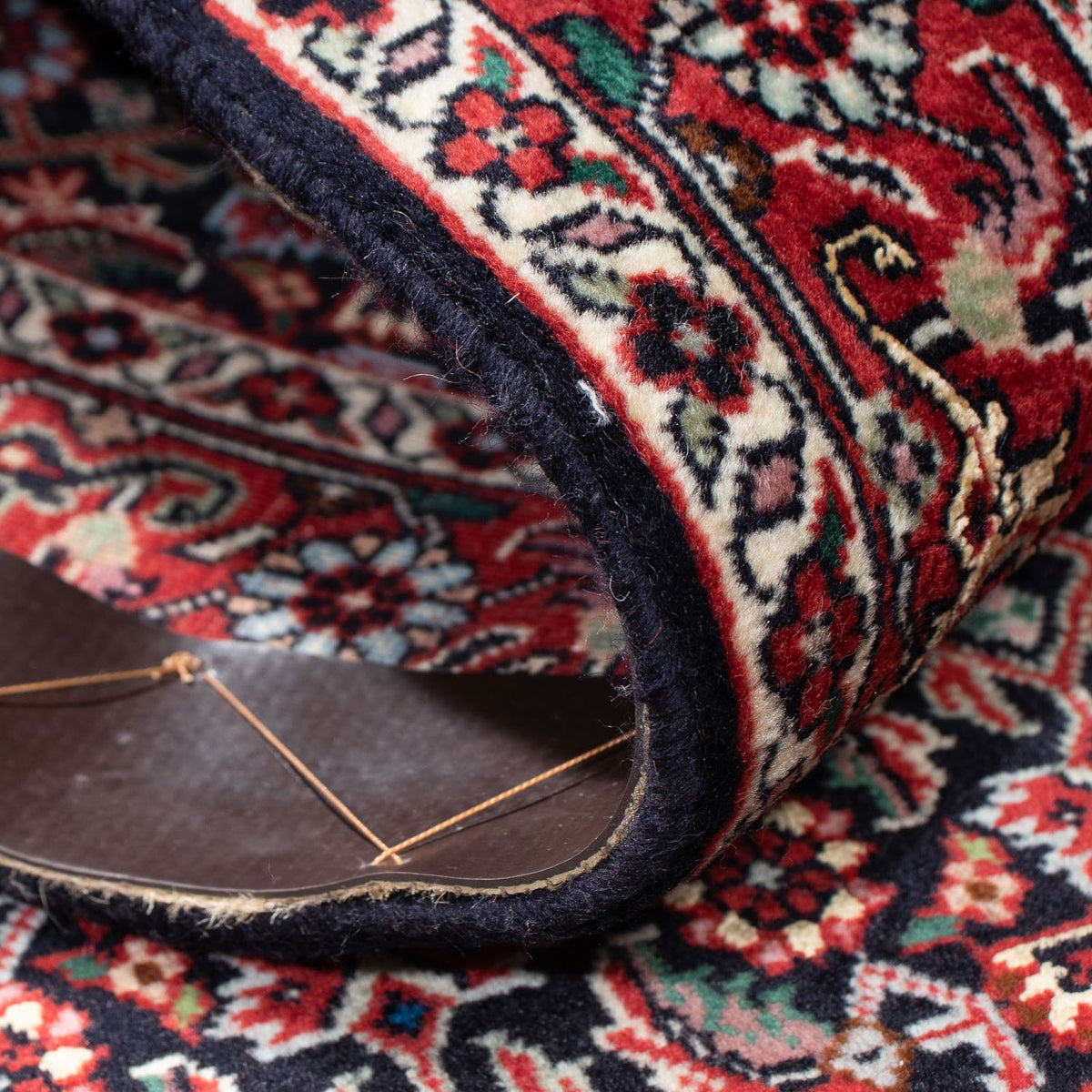 Biegacz Dywan perski - Bijar - 196 x 74 cm - ciemnoniebieski