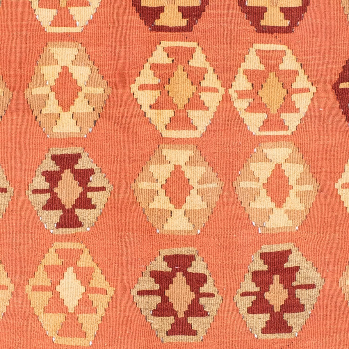 Dywan Kelim - Orientalny - 210 x 154 cm - pomarańczowy