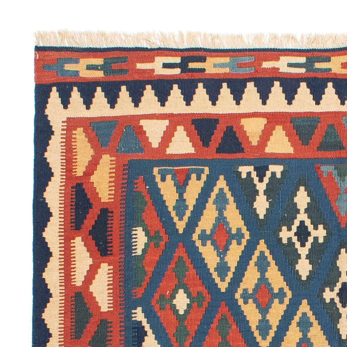 Dywan Kelim - Orientalny - 174 x 148 cm - niebieski