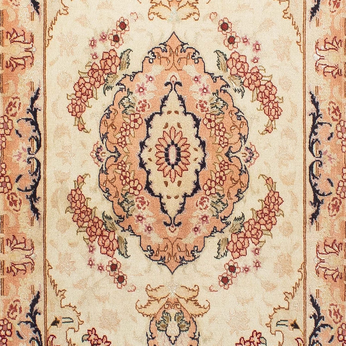 Biegacz Dywan perski - Tabriz - Królewski - 306 x 74 cm - beżowy