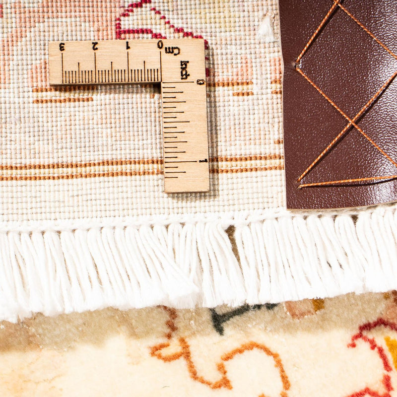 Biegacz Dywan perski - Tabriz - Królewski - 306 x 74 cm - beżowy