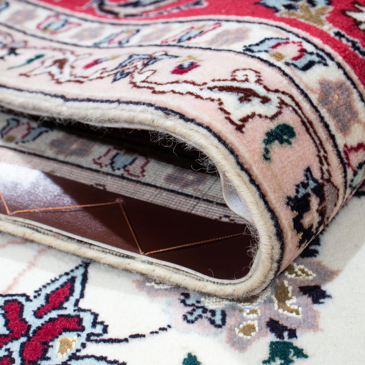 Dywan perski - Tabriz - Królewski - 212 x 154 cm - beżowy