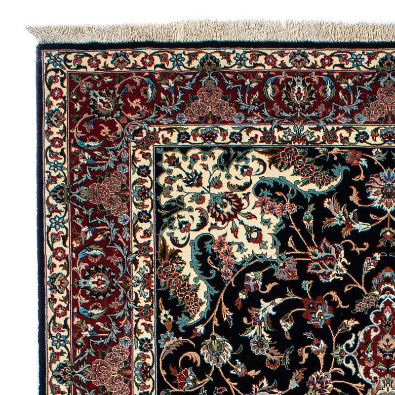 Dywan perski - Ghom - 213 x 141 cm - ciemnoniebieski