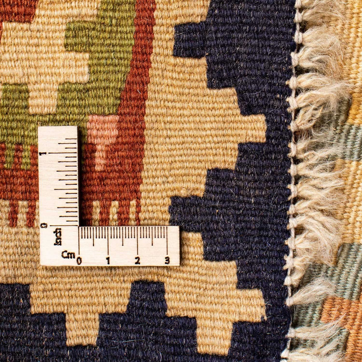 Dywan Kelim - Orientalny - 204 x 129 cm - beżowy