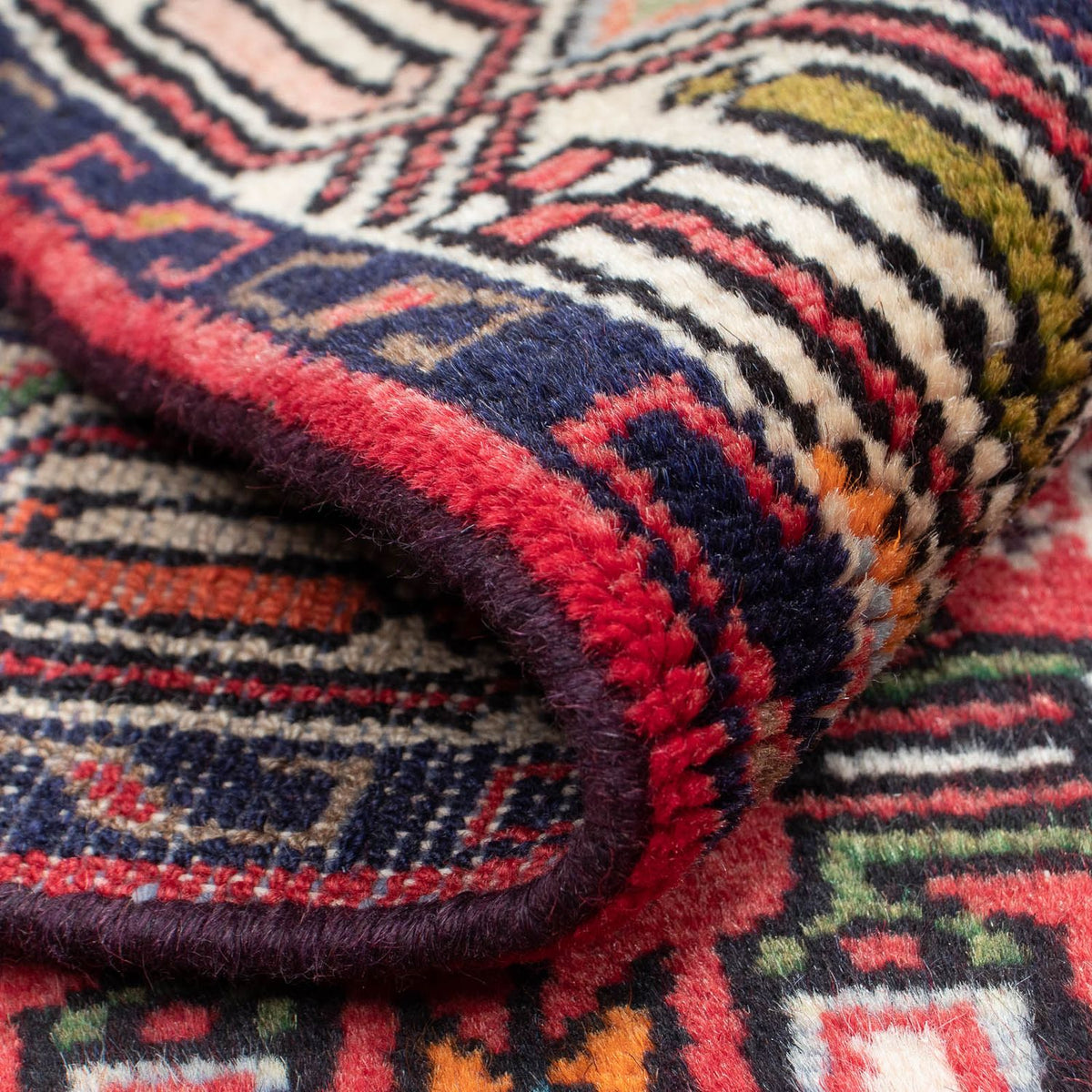 Perski dywan - Nomadyczny - 132 x 77 cm - czerwony