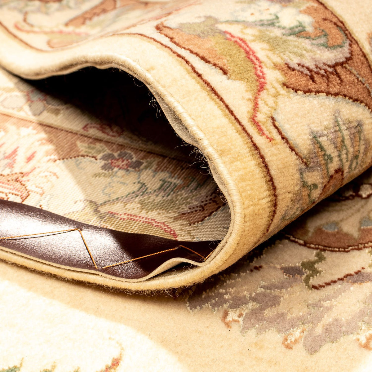 Dywan perski - Tabriz - Królewski - 346 x 256 cm - jasnobrązowy