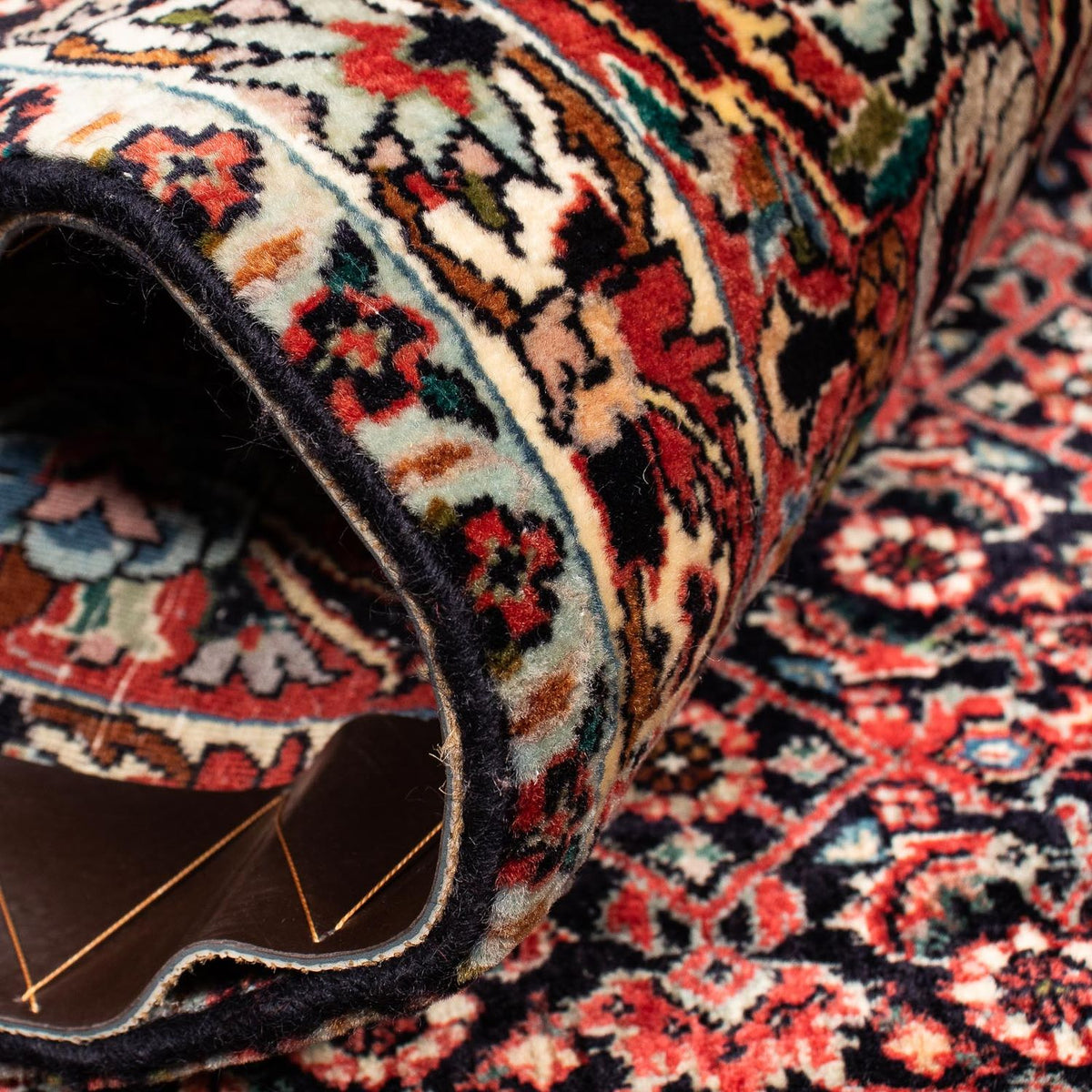 Dywan perski - Bijar kwadratowy  - 208 x 197 cm - brązowy