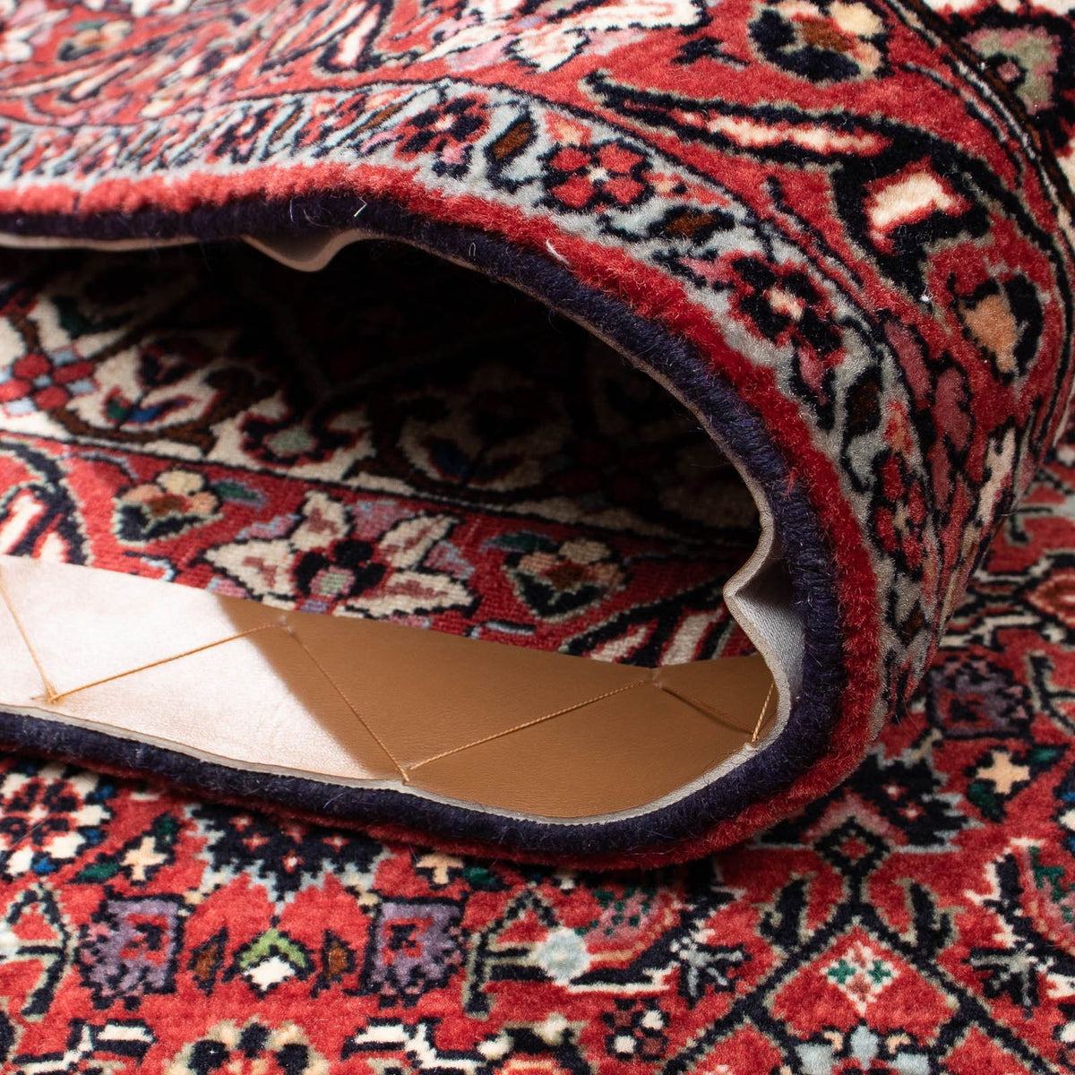 Dywan perski - Bijar kwadratowy  - 300 x 300 cm - ciemna czerwień