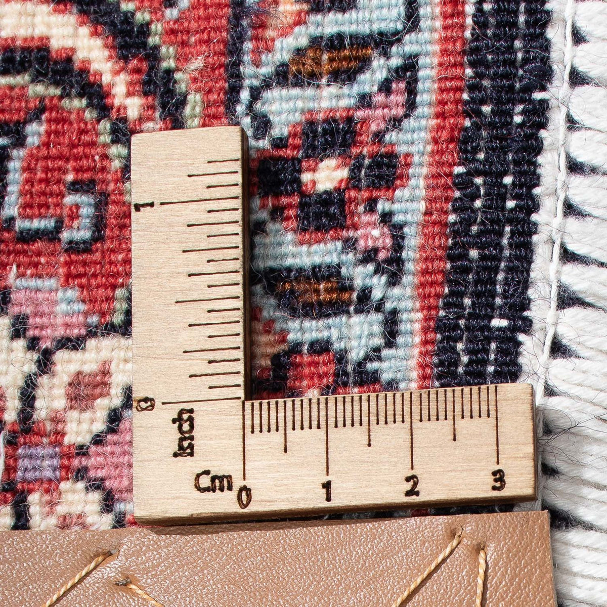 Dywan perski - Bijar kwadratowy  - 300 x 300 cm - ciemna czerwień