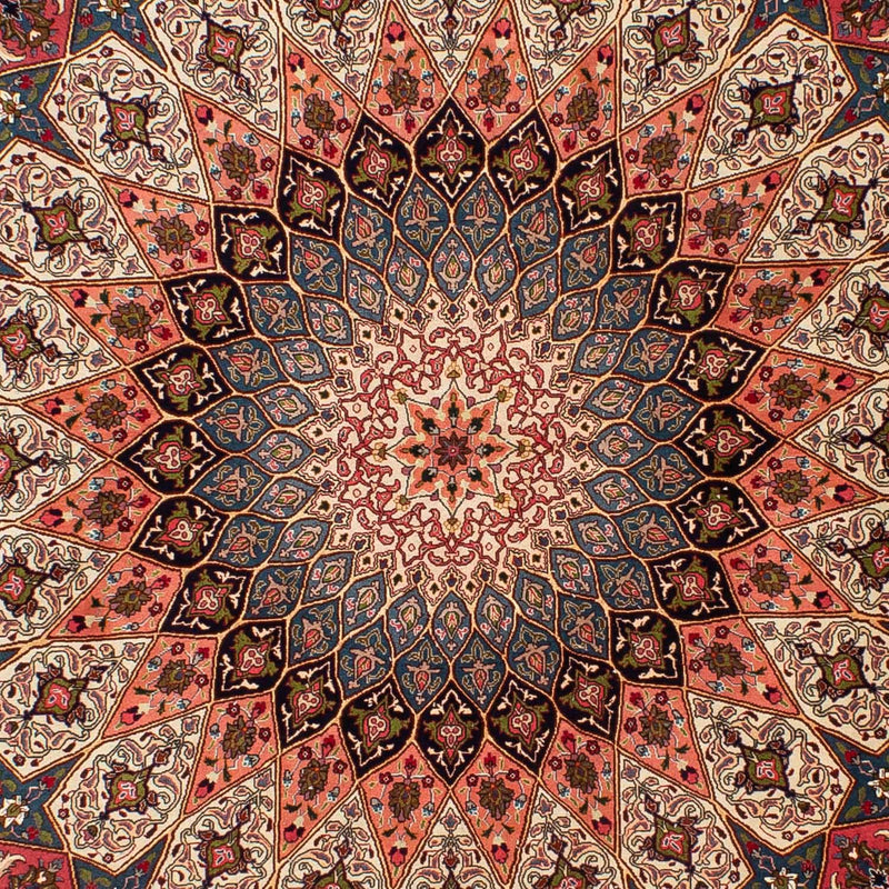 Dywan perski - Tabriz - Królewski okrągły  - 250 x 250 cm - wielokolorowy