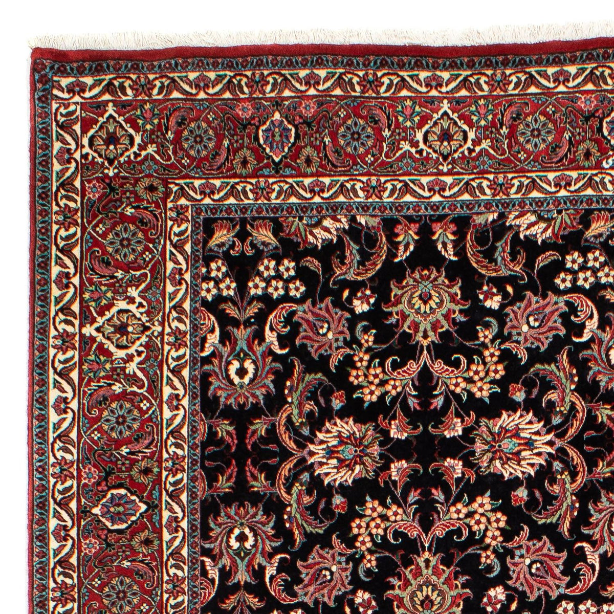 Dywan perski - Bijar - 299 x 203 cm - ciemnoniebieski