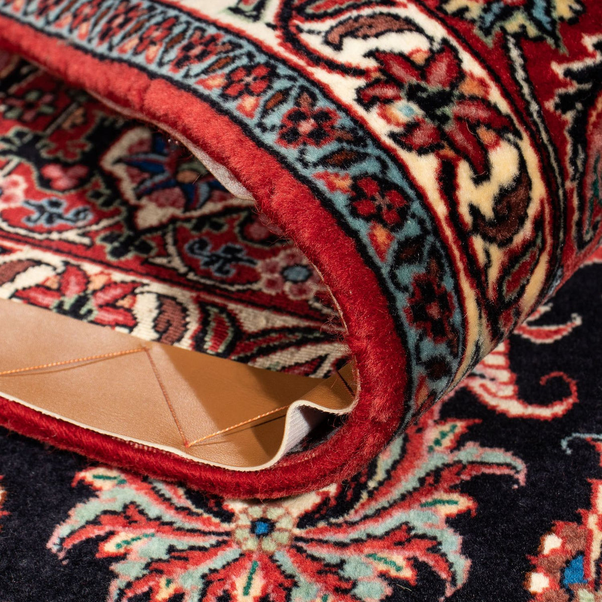 Dywan perski - Bijar - 299 x 203 cm - ciemnoniebieski