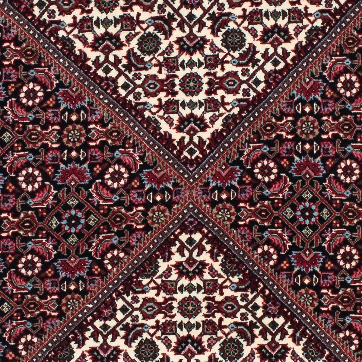 Biegacz Dywan perski - Bijar - 218 x 77 cm - ciemnoniebieski