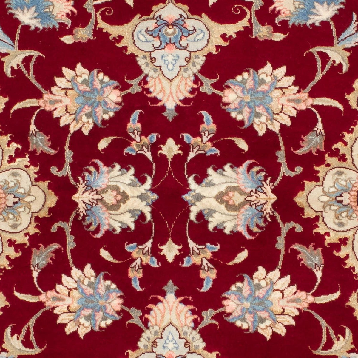 Biegacz Dywan perski - Tabriz - Królewski - 213 x 83 cm - ciemna czerwień