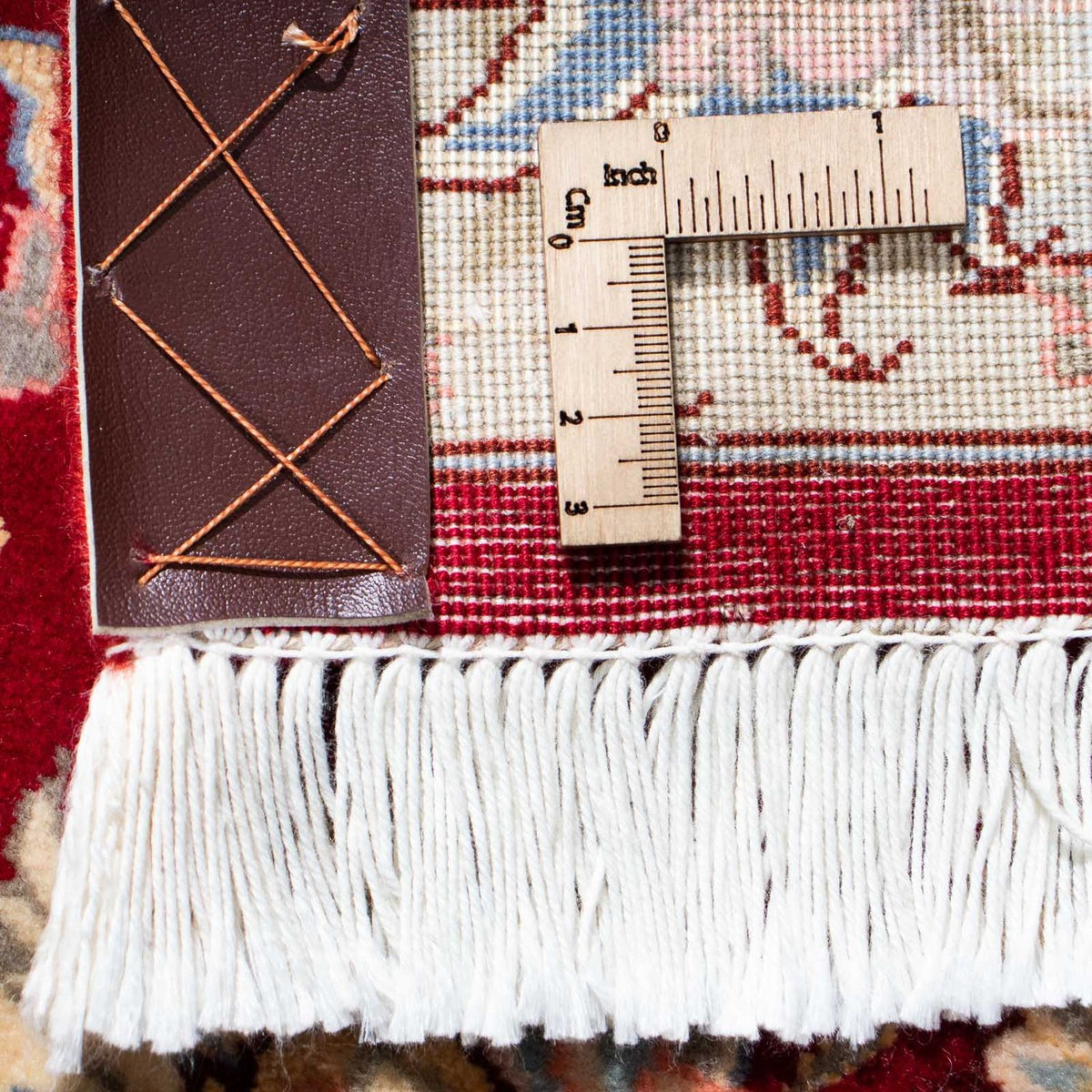 Biegacz Dywan perski - Tabriz - Królewski - 213 x 83 cm - ciemna czerwień