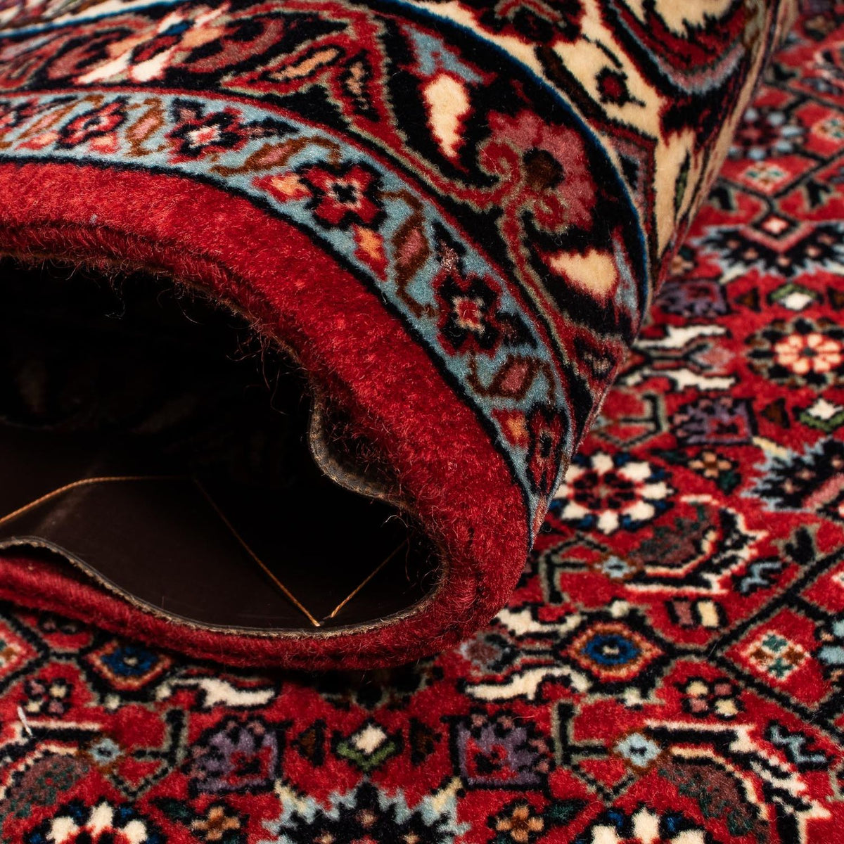 Dywan perski - Bijar - 242 x 203 cm - ciemna czerwień