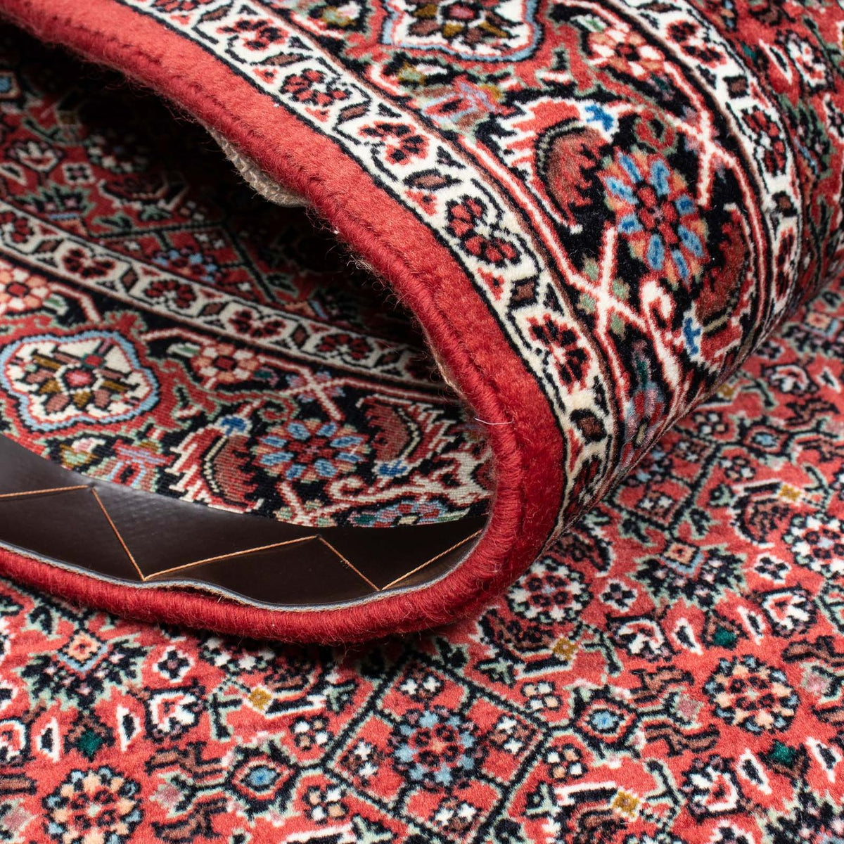 Biegacz Dywan perski - Bijar - 204 x 99 cm - czerwony