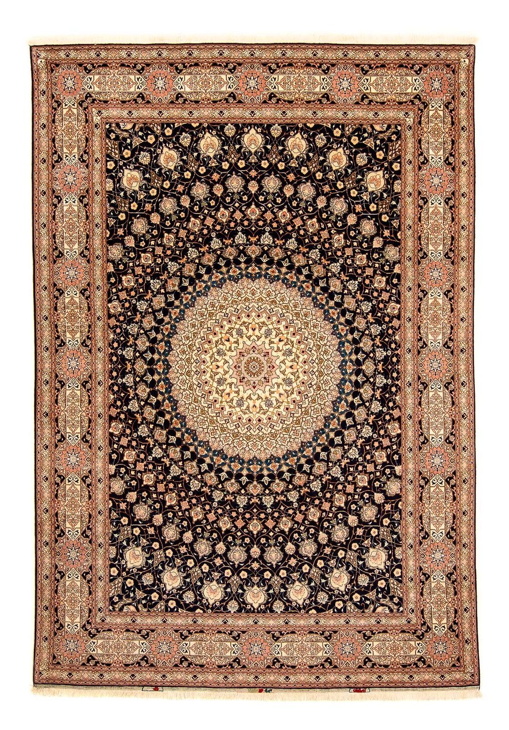 Dywan perski - Tabriz - Królewski - 338 x 248 cm - ciemnoniebieski