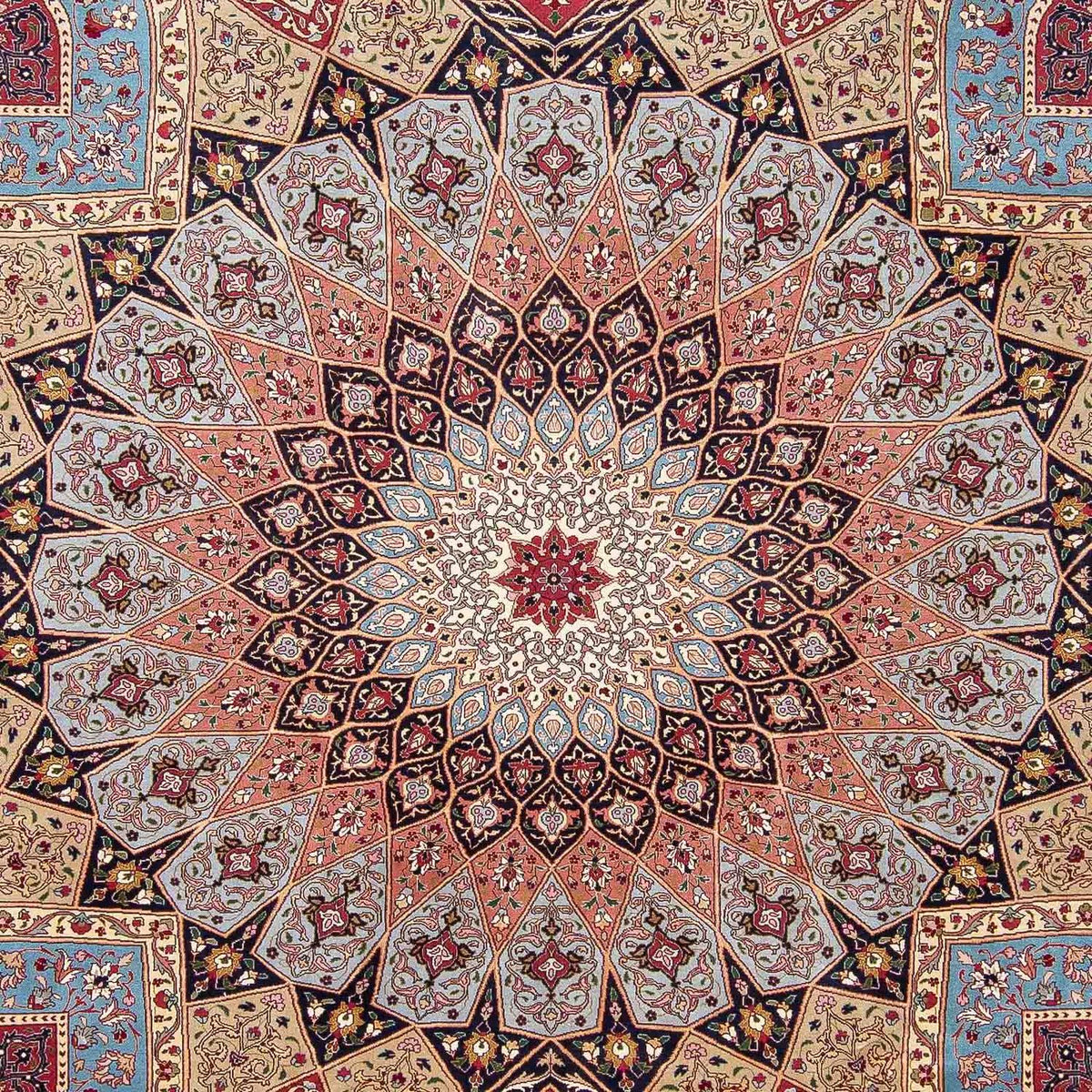 Dywan perski - Tabriz - Królewski - 298 x 253 cm - wielokolorowy