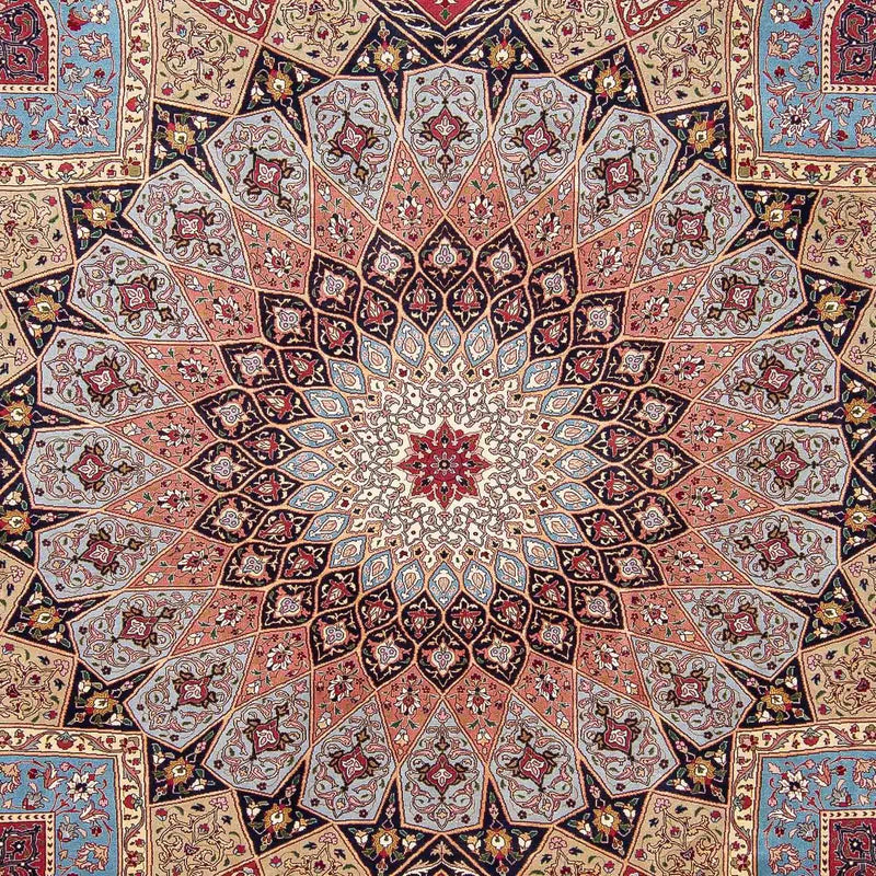 Dywan perski - Tabriz - Królewski - 298 x 253 cm - wielokolorowy