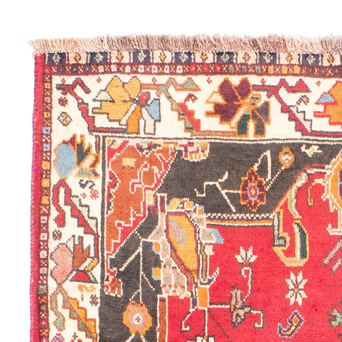 Perski dywan - Nomadyczny - 158 x 111 cm - czerwony