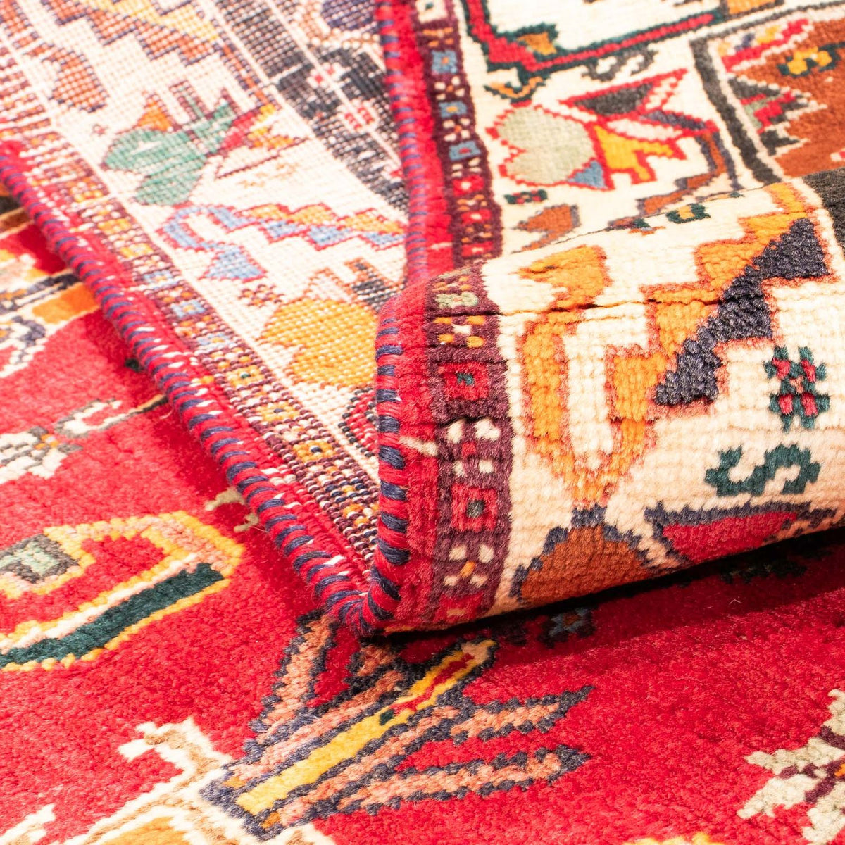 Perski dywan - Nomadyczny - 158 x 111 cm - czerwony