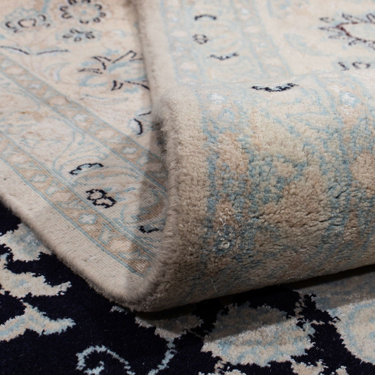 Dywan perski - Nain - 352 x 253 cm - ciemnoniebieski