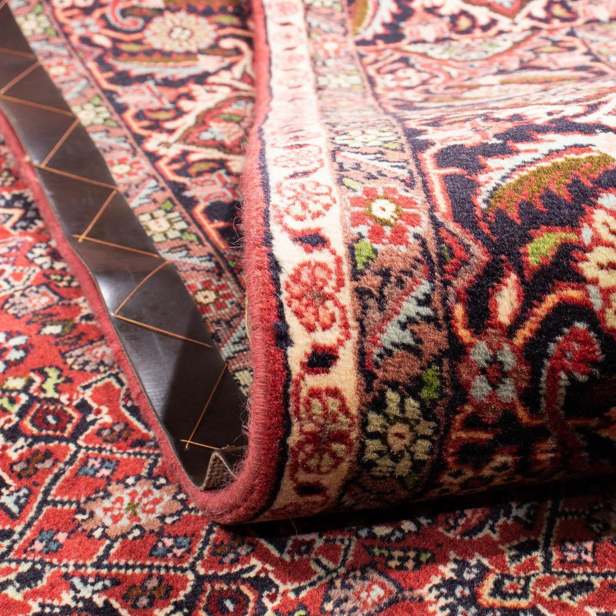 Dywan perski - Bijar - 302 x 203 cm - ciemna czerwień