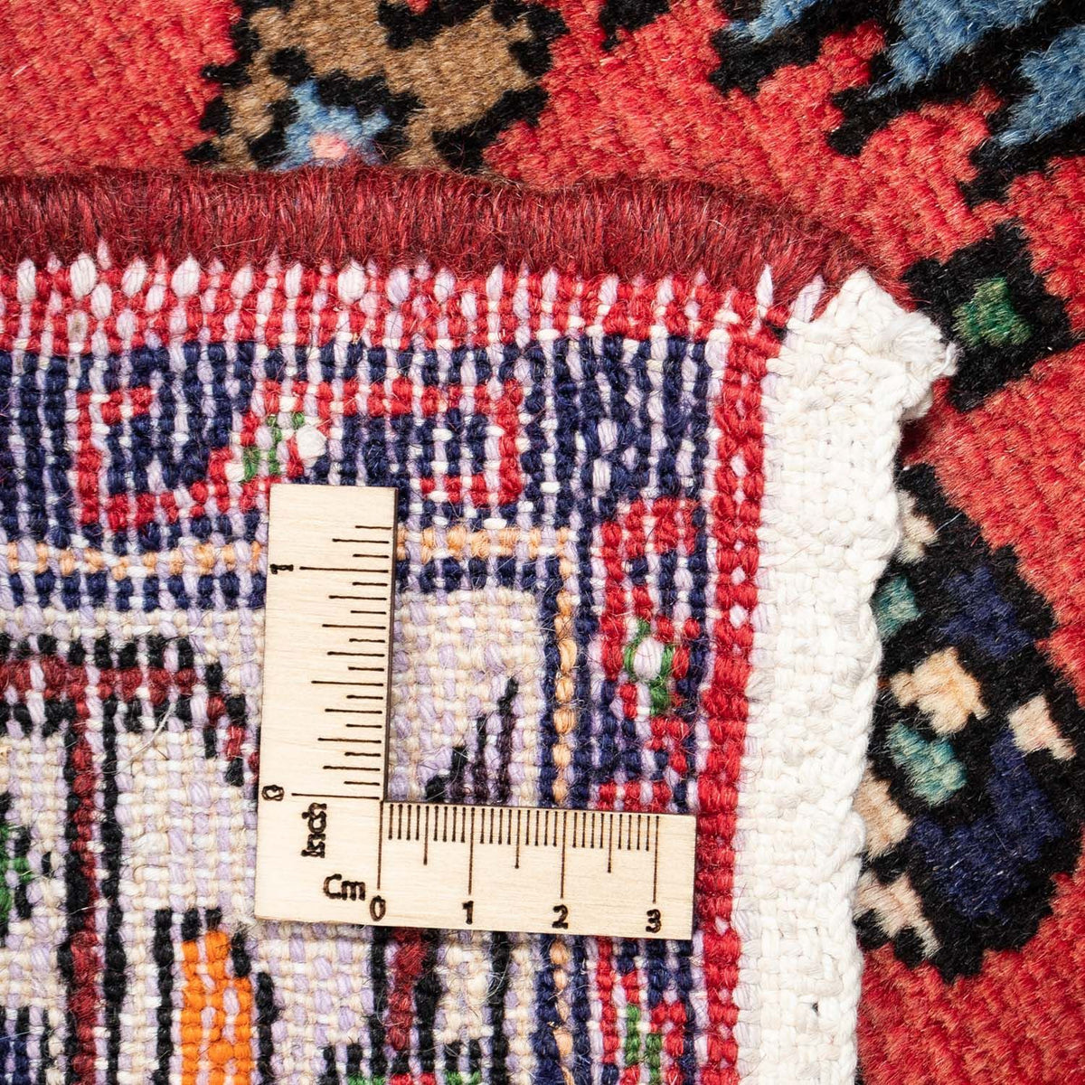 Perski dywan - Nomadyczny - 126 x 83 cm - czerwony