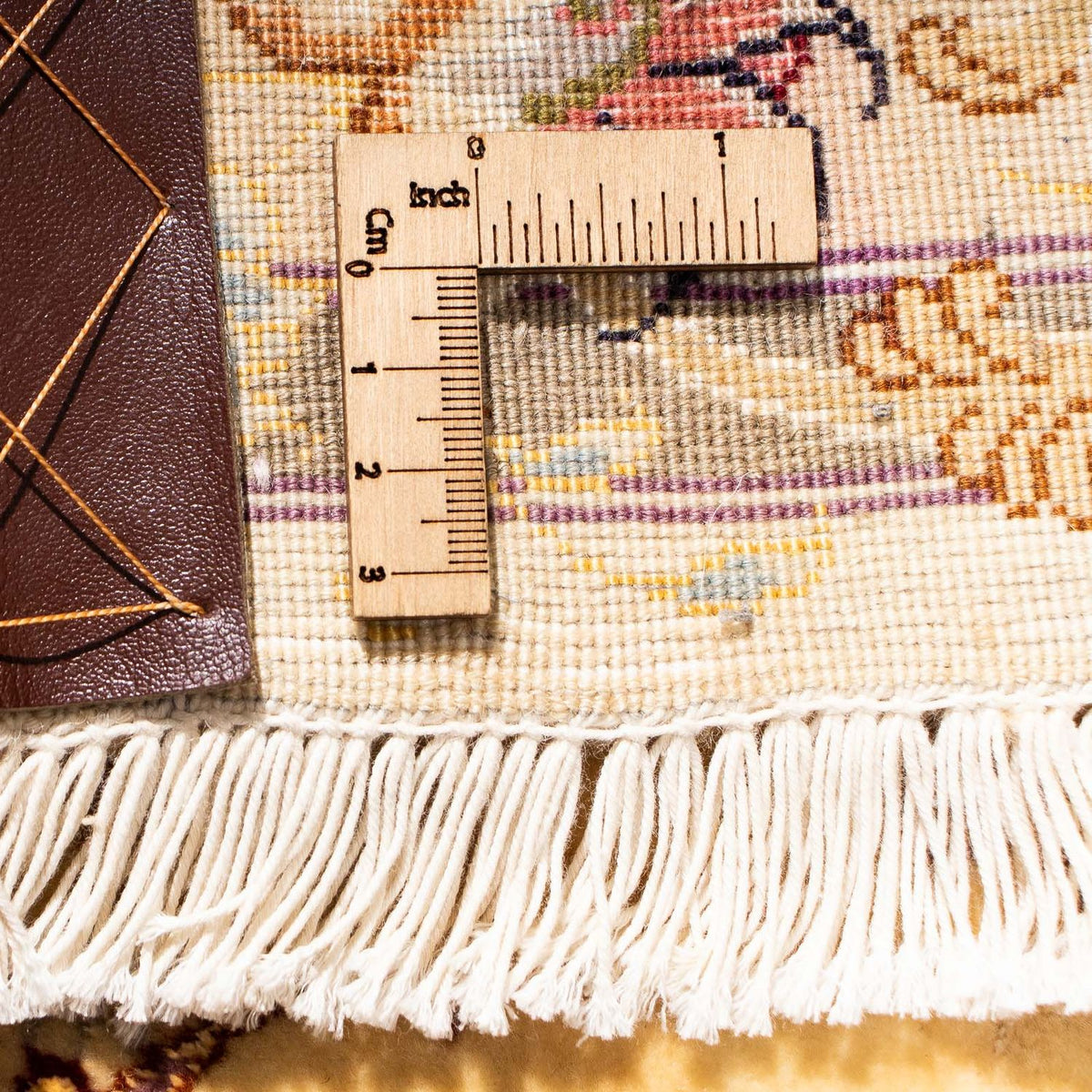 Biegacz Dywan perski - Tabriz - Królewski - 314 x 80 cm - jasnobrązowy