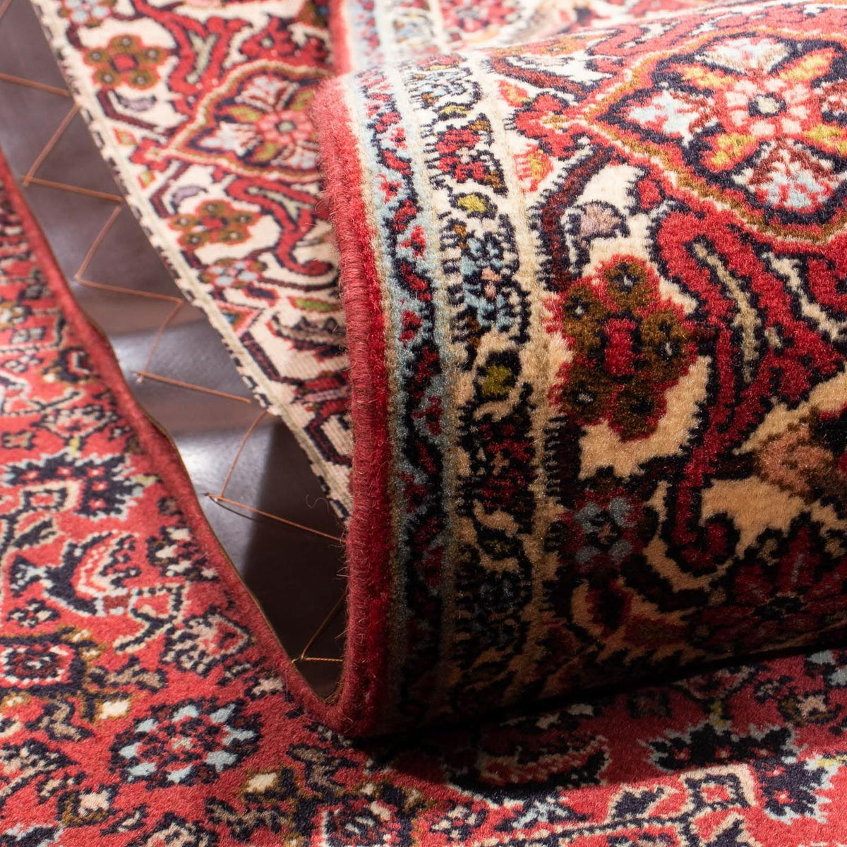 Dywan perski - Bijar - 282 x 204 cm - ciemna czerwień