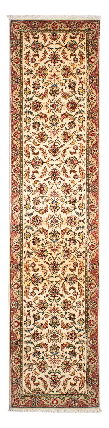 Biegacz Dywan perski - Tabriz - Królewski - 299 x 68 cm - beżowy