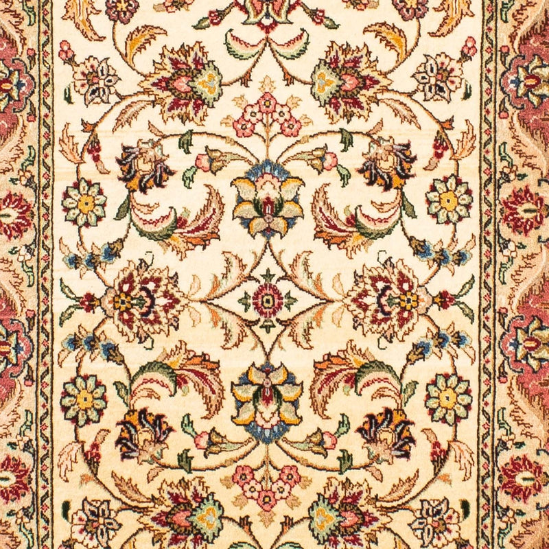 Biegacz Dywan perski - Tabriz - Królewski - 299 x 68 cm - beżowy
